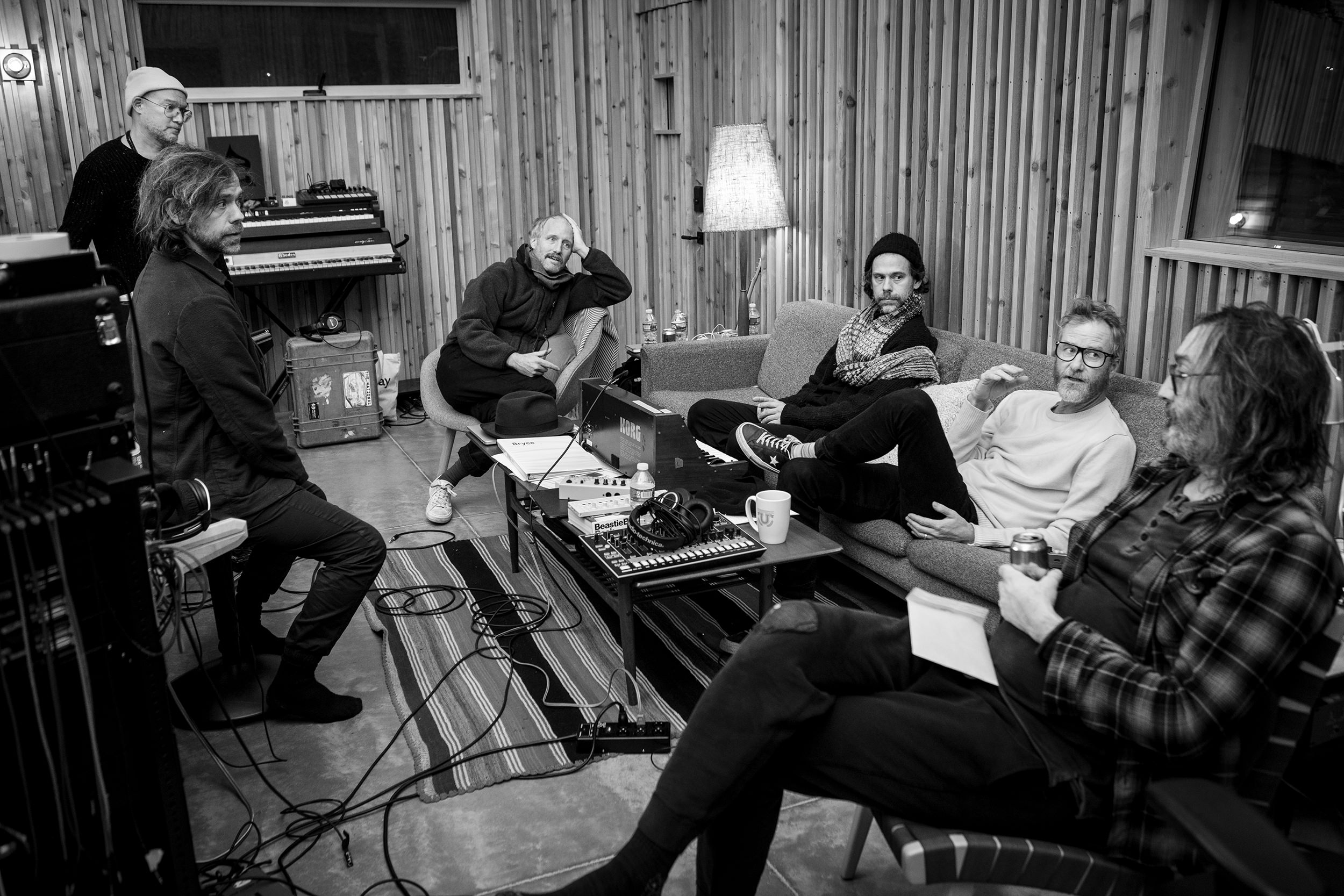 Mike Mills and The National while working on I Am Easy To Find